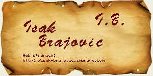 Isak Brajović vizit kartica